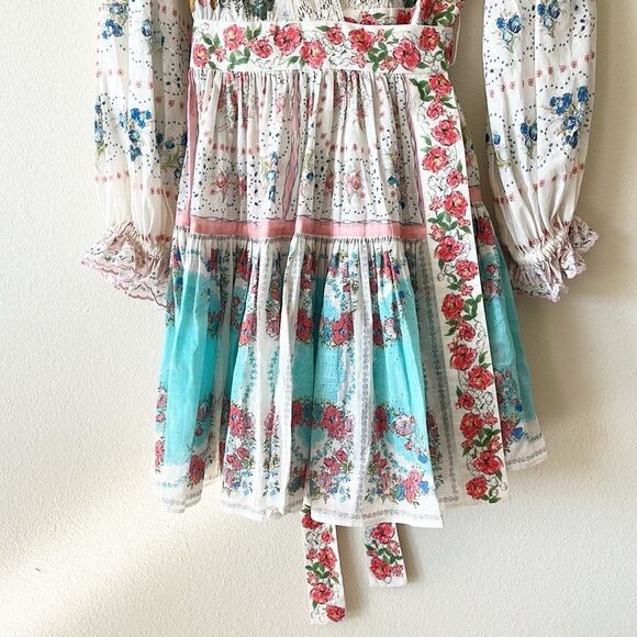 Zimmermann Clover Patched Wrap Mini Dress - Picture 6 of 16